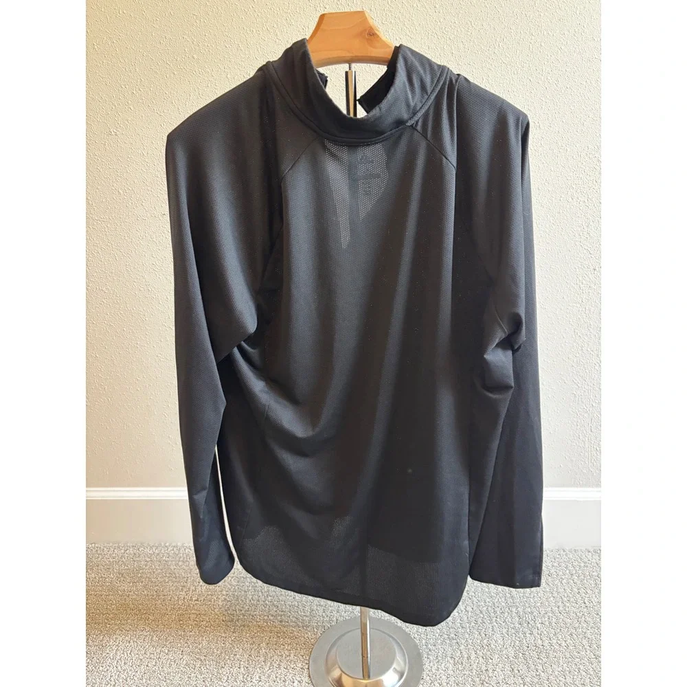 Adidas Golf Quarter Zip Pullover XL Black Performance Athletic Activewear Top‎